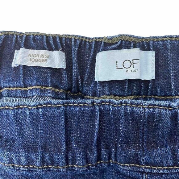 Loft High-Rise Denim Jogger size Large - Picture 3 of 7